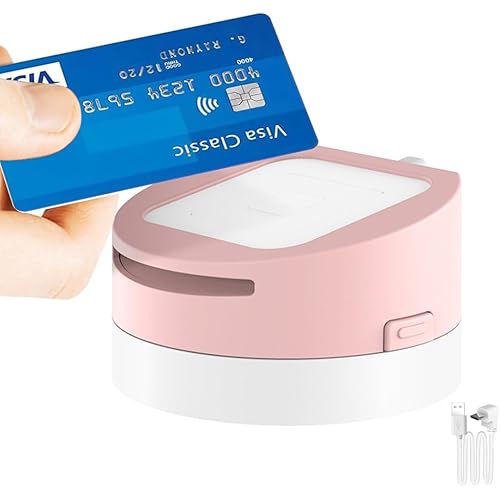 Dock for Square Reader - Compatible with 1st and 2nd Generation Square Reader, Elegant White Case, Anti-Sleep Feature, Includes 1.5m Cable - Stylish and Functional, Pink.