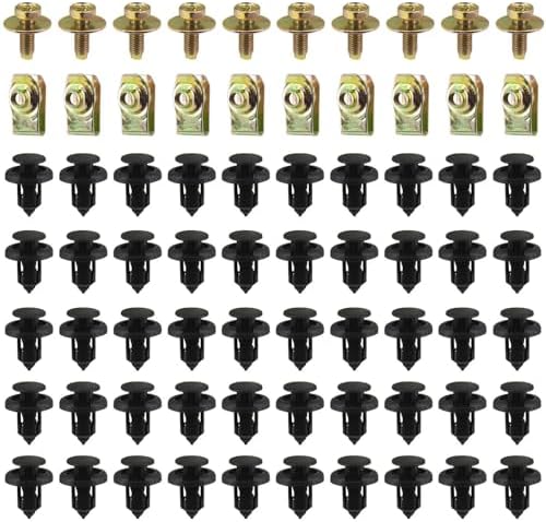 Car Trim Clips Car Body BoltsU-nut M6 Screw Cover Undertray Shield Guard Bumper Clip 10mm for 1997-2011 2010 2009 2008 2007 2006 2005 2004