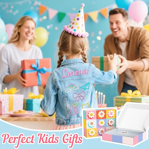 Personalized Kids Denim Jackets with Embroidered Names,Back to School Gifts,1-8 Year Old Birthday Gifts for Girls3