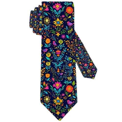 DECOHAVEN Floral Bird Ties for Men Funny Men's Necktie