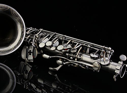 Image of GLORY Engraved Flower Design High Grade Antique Finish Series PR4, E Flat Alto Saxophone with 11reeds,8 Pads Cushions,case,carekit