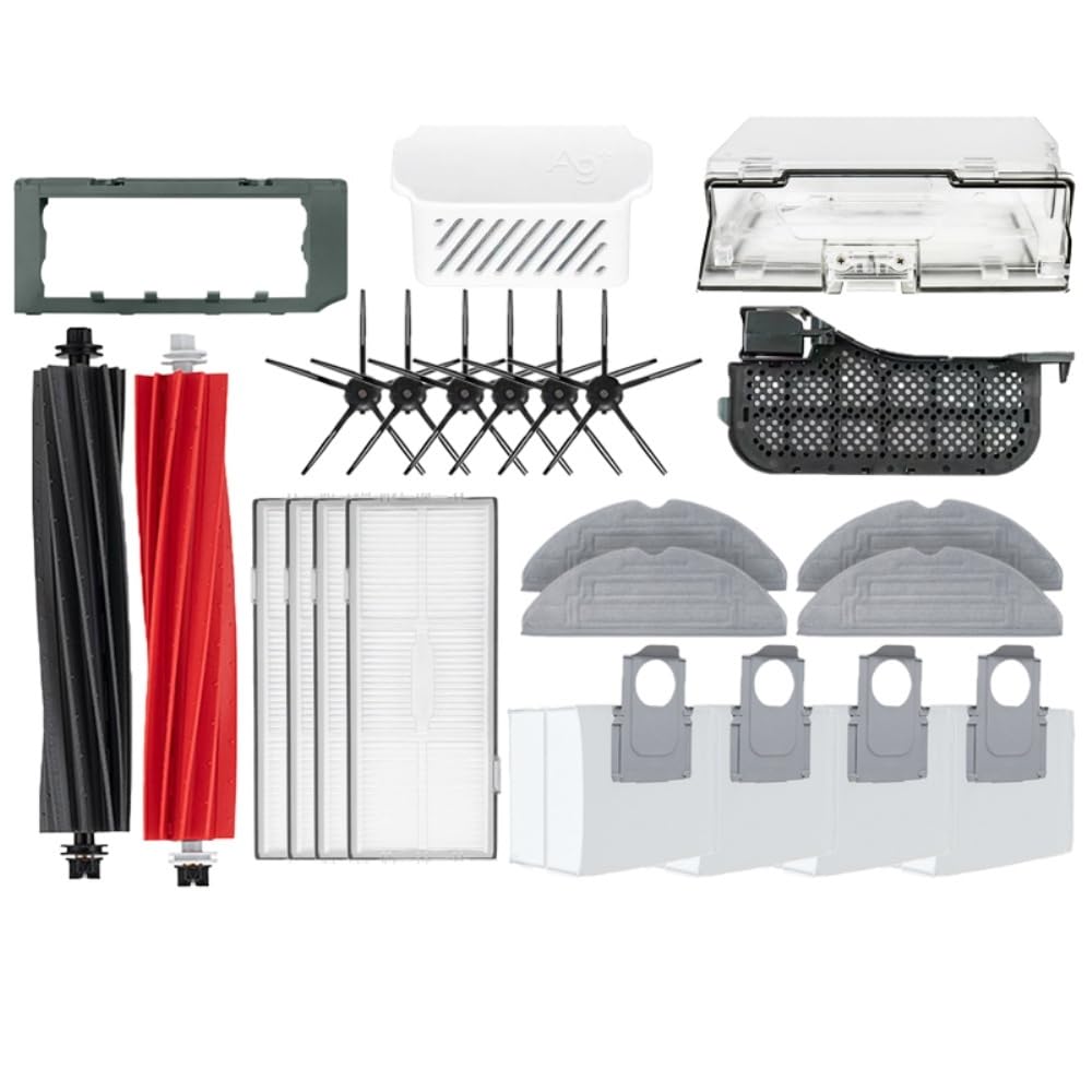 Replacement Mop, Vacuum Bag, Side Brush and Filter Compatible with Roborock S8 Pro Ultra S8+ Accessories - for Robot Vacuums(Green)