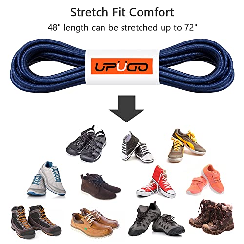 Image of UpUGo Elastic Shoe Laces, No Tie Shoe Laces Tieless for Kids, Adults, Elderly, One Size Fit All