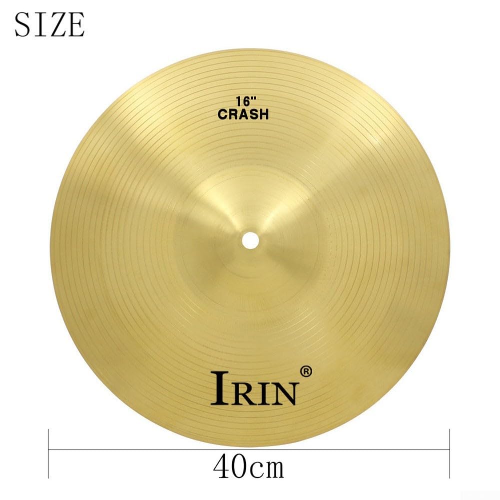 Piatto in ottone da 20,3 cm per splash per batteria in ottone (40,6 cm) | 20,3 cm per spruzzo, tono ottone chiaro, materiale durevole, modello ideale per principianti, dimensioni compatte