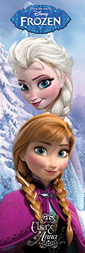 Disney CPP20222 Frozen (Anna & Elsa) Poster de Porte, Papier, Multicolore, 53 x 158 cm