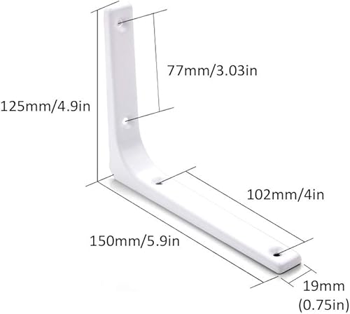 Soporte para estante de tablón de madera para horno de microondas para uso doméstico, para decoración de esquina de metal, con tornillos, 2 piezas