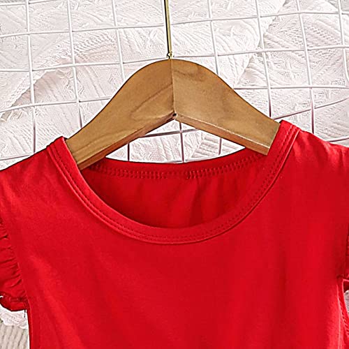 Girls 3 to 7 Years Old Party Dress Heart Print Sleeveless Lace Mesh Princess Dress Pleated Dress for Kids3