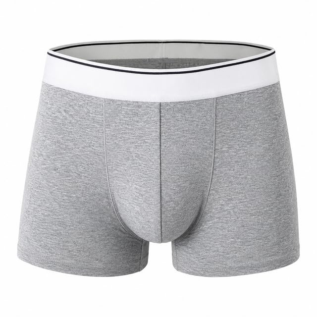 Men's Mid Waist Cotton Boxer Briefs Breathable Knitted Underwear-image-45
