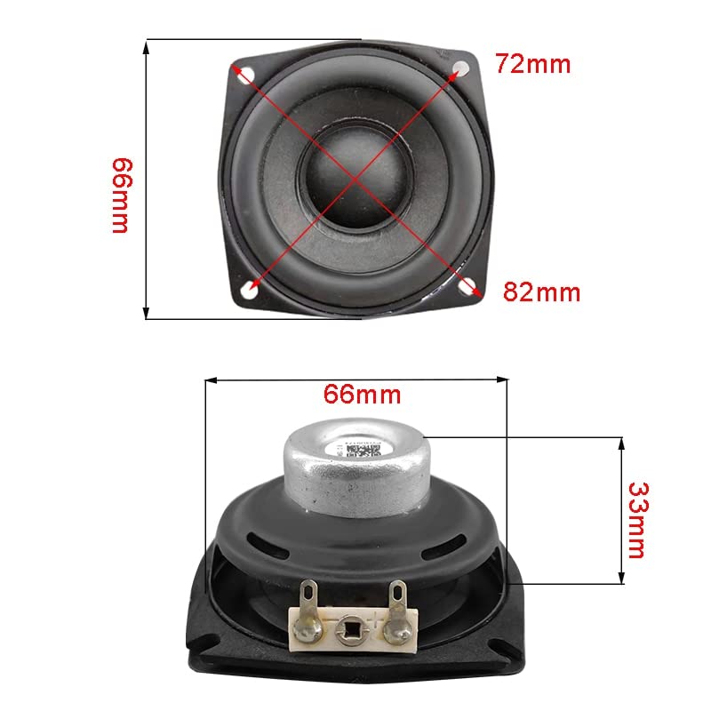 Unidad de Altavoz HiFi Bluetooth de Gama Completa de 2,5 Pulgadas, 8Ohm, 15W, Lavabo de Papel de neodimio Doble, Altavoz de frecuencia Completa para Cine en casa