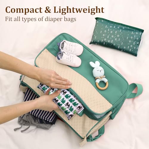 Image of Mama Koala Waterproof Cloth Diaper Changing Pad - Waterproof Reusable Absorbent Mat for Cloth Diapers, Baby Crib, Travel, Daycare, 2 Pack 27.5 * 15.7 Inches