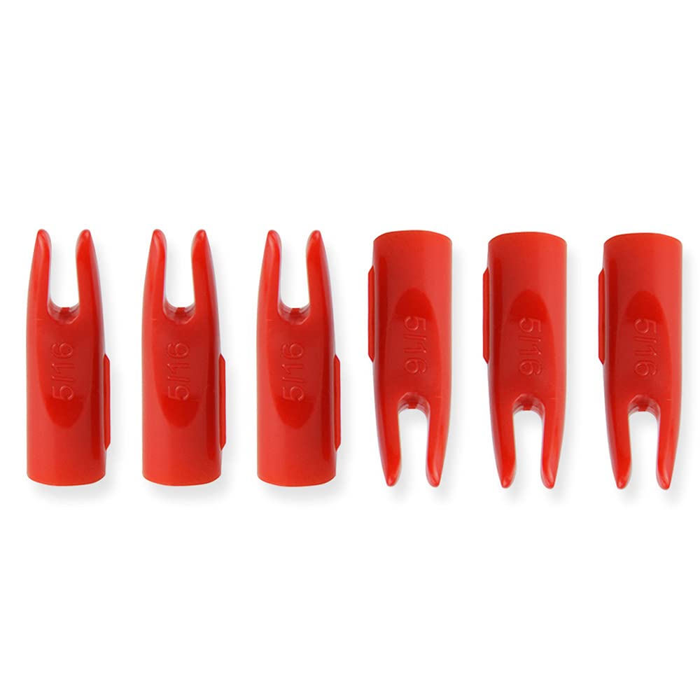 50 Pezzi Cocche Per Frecce - Per Albero Diametro Interno 6,2 Mm, Plastica, Multicolore