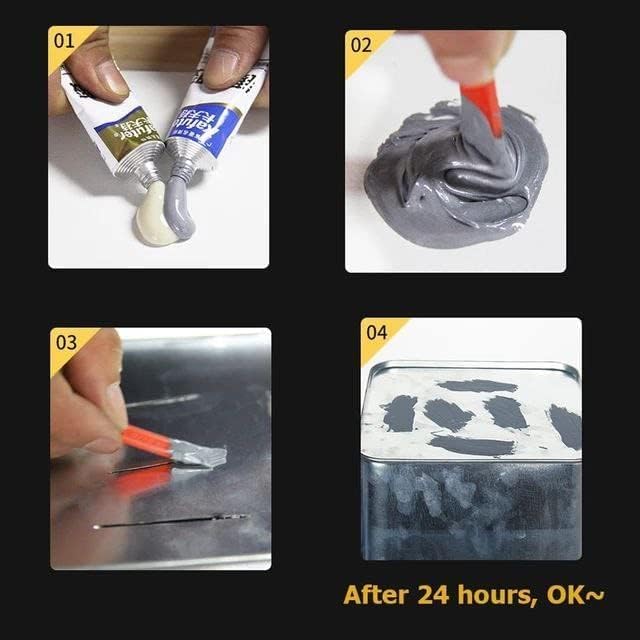 Magic Metal Mending Cold Weld Epoxy – AB Strong Adhesive Glue for Metal, Aluminum, Plastic – Waterproof, Heat-Resistant Repair Paste for Auto, Pipe, Engine, DIY Welding, Crack & Gap Filler - Image 2 thumbnail