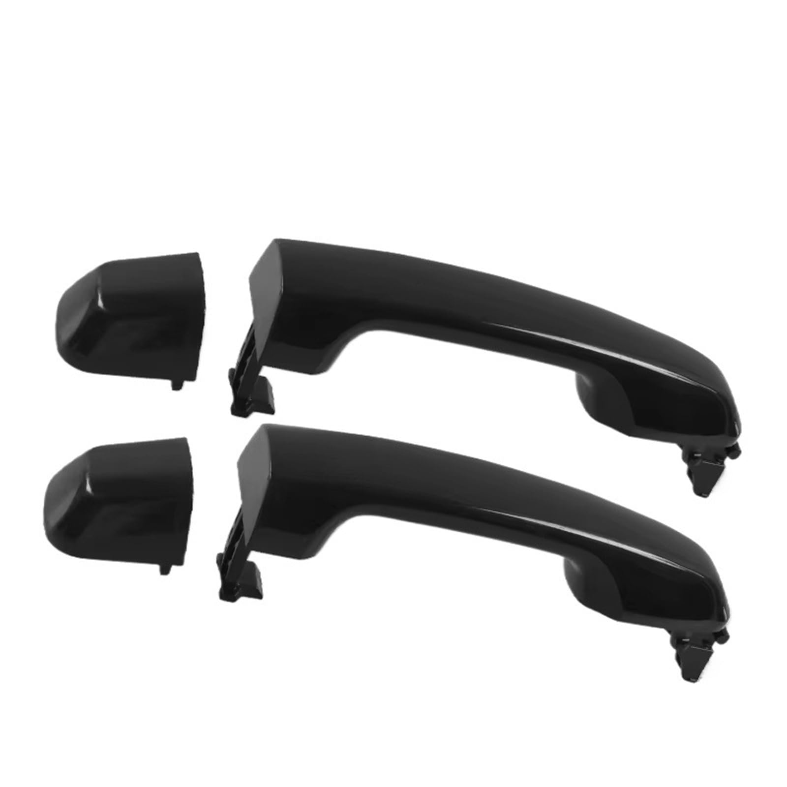 Ohkylsd 2 Piece Primed Black Door Handle Car Exterior Rear Door Handle 69211-60090 For Toyota For Prado For Landcruiser Fj150 For 4Runner 2010-2017 Replacement Handles(2 Piece Primed Black)