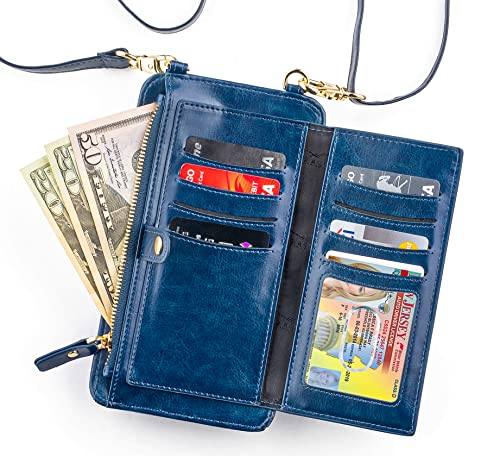 Image of Claasico Crossbody Phone Purse for Women - RFID Phone Case Wallet w /Magnetic Closure & Separate Zipper Pocket Crossbody Bag