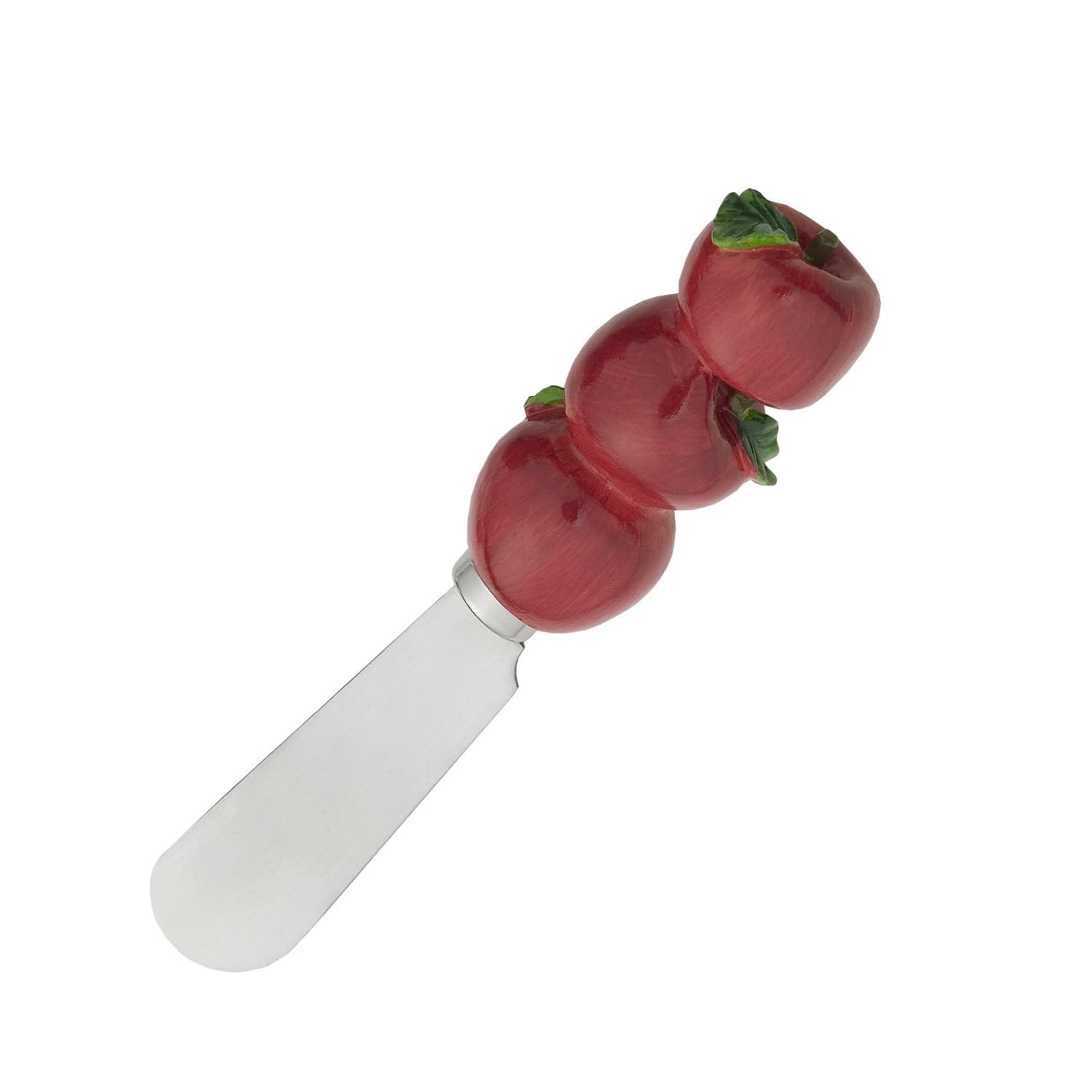 Cherry Spreader Set Of 4 – Hand Painted Resin Handles, Stainless Steel Blades, 5 Inch Length