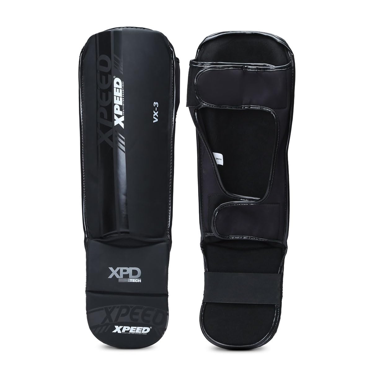 XPEED Matt PU Grappling ShinGuard/Shin Pad | Thick Padding Forefoot | Shin Guard for Men and Women | Training Practice and Sports | Kickboxing shinpad | Baseball | Cricket | Sports Shinguards (M)