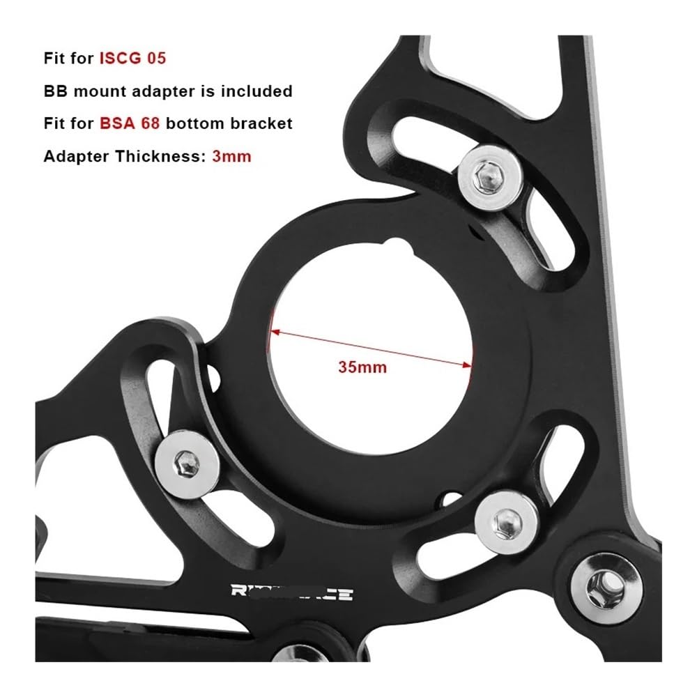 Guide-chaîne ZWEquipint Pour VTT – Compatible ISCG-03/ISCG-05, Pour Plateau 32-38T, Stabilisateur Léger En ABS