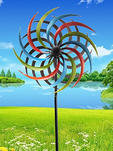 Preisvergleich Produktbild Windrad Art Ferro Bunt Metall, 37,5x14x175 cm