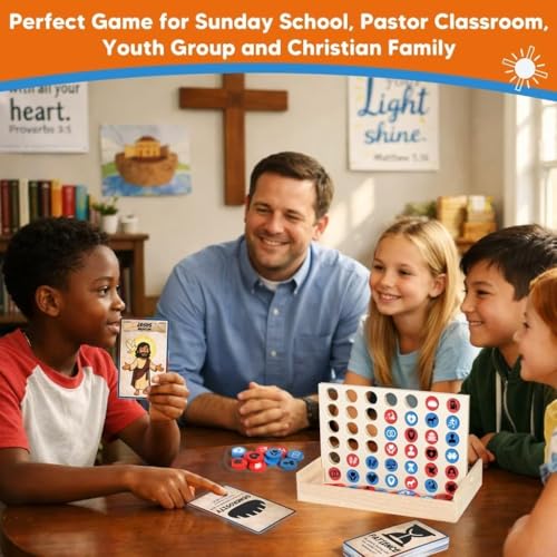 Juego de Mesa Connect 4 Virtudes Bíblicas para Niños miniatura 6