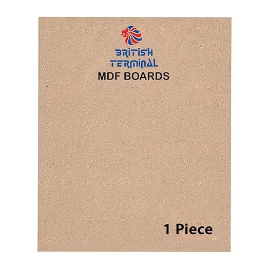 British Terminal 2mm MDF Boards for Art & Crafts, Wood MDF Sheets for Craft Work, Painting, Resin Art, Fluid Art, Decoupage, Mandala Art, Pyrography,Lippan,diy Cutouts l Material for Artists,students (24 X 18 INCH - 10 PCS)