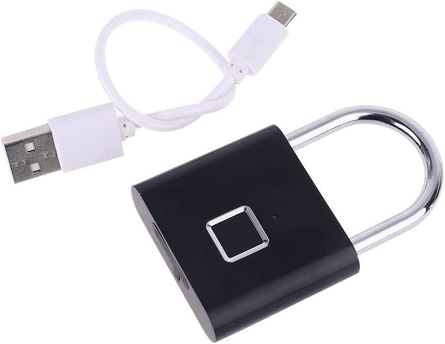 Keyless USB di ricarica impronta digitale per Smart Lucchetto Porta 0.2 sec Lucchetto antifurto portatile Cassetto intelligente Cassetto Serrature per impronte digitali a prova di bambino Prime