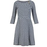 in tageskleidung schlafen  Blutsgeschwister Damen Mod A Hula Button Dress, Vintage Blue Flower Tapestry, L
