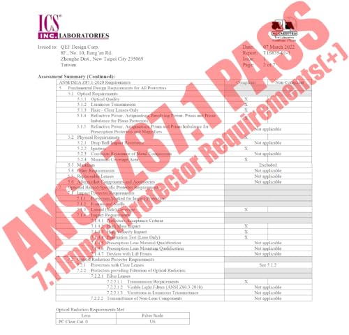 Image of HTS HUNTERSKY Ballistic Tactical ANSI Z87.1+ Impact Protection Anti Fog Shooting Glasses Military Grade Airsoft Range