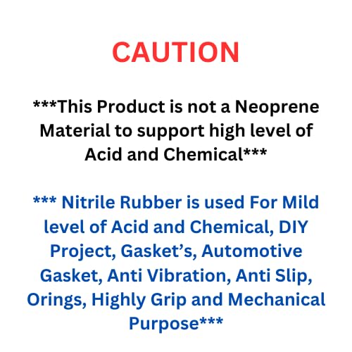 Image of NBR Nitrile Rubber for Petroleum Oil, High Temperature Gas, Acid and Seals (Black, 1ft x 1ft x 3mm)