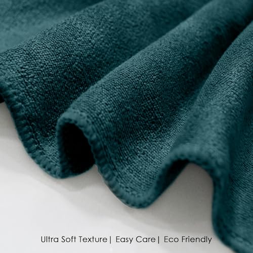 Image of HOUSSE Microfiber Face Towels | Ultra Absorbent, Odour-Free, Quick Dry 550 GSM Face Towel for Home, Gym, Travel, Running and Personal Use | 30x30 cm | Jungle Green & Beige (Pack of 4)