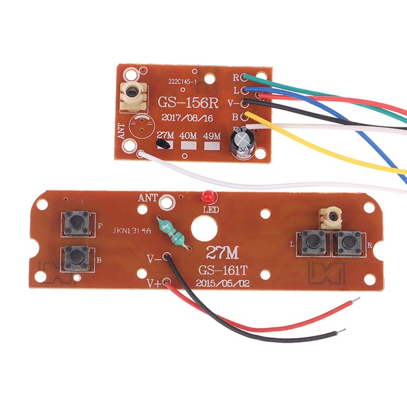 QQF 4-Channel 27MHz Remote Control Transmitter and Receiver Set with Dual Antennas Metal PCB Board Compatible with RC Cars Boats Robots Model Projects Electronics - Image 2 thumbnail
