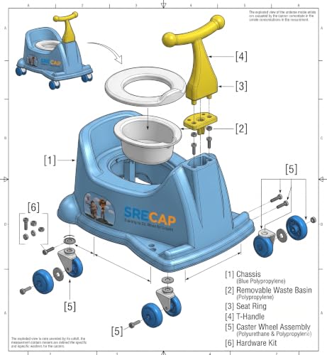 Image of The SRECAP 2-in-1 Potty Training Scooter is an innovative developmental tool designed to turn potty training into a fun, stress-free experience (Blue colour)