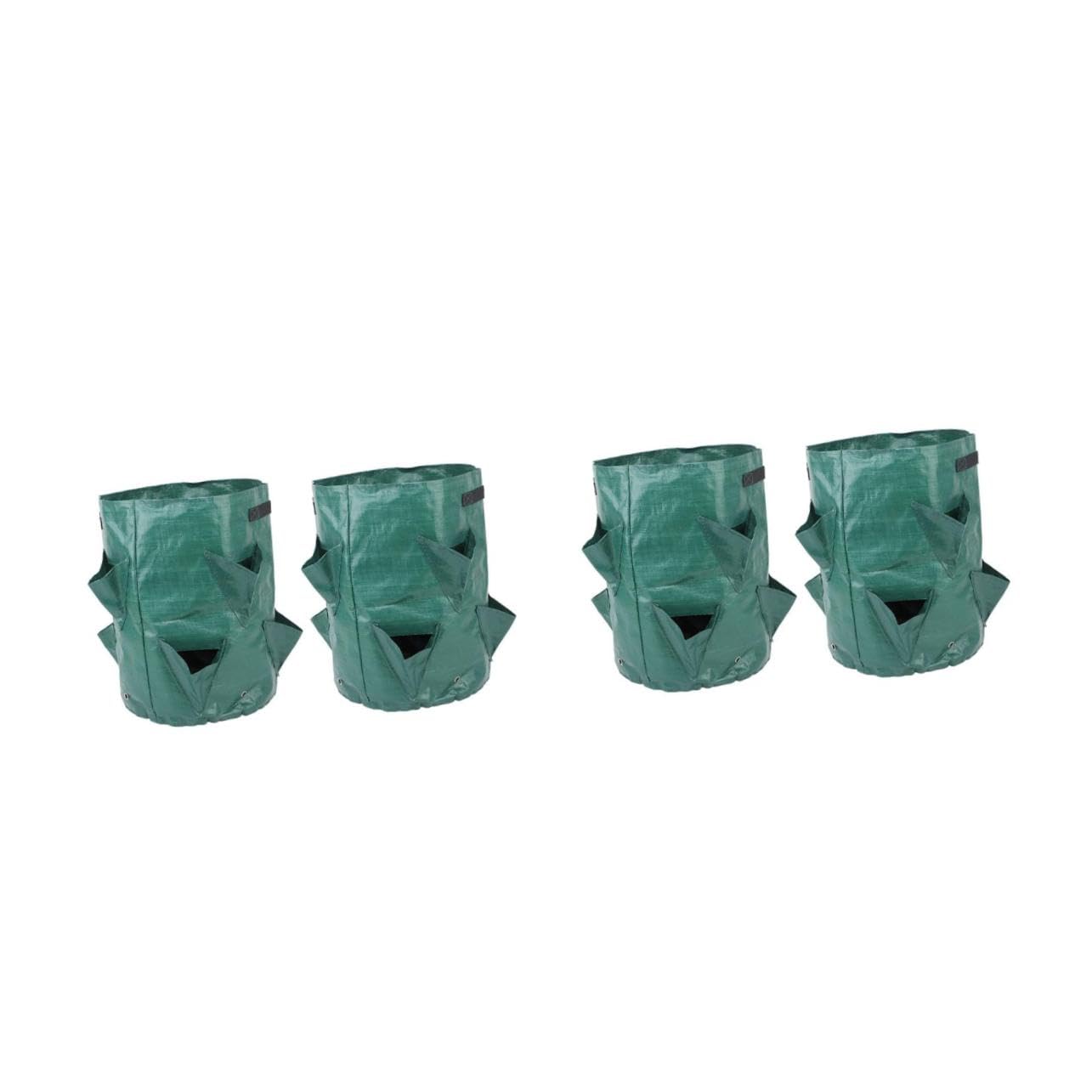 HANABASS 2 Series Bolsa De Plantación De Fresas PE De Unidades De Accesorios De Jardinería Colgantes Fomentan El Crecimiento Vegetal Ventilación De 2 Piezas*2