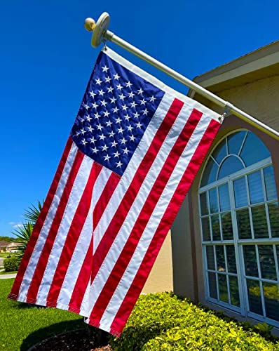 American Flag For 3X5 Ft Outdoor Us Flags Made In Usa Embroidered Stars Sewn Stripes Brass Grommets Foot Heavy Duty Nylony Perfect For Outdoor High Wind #TOP3