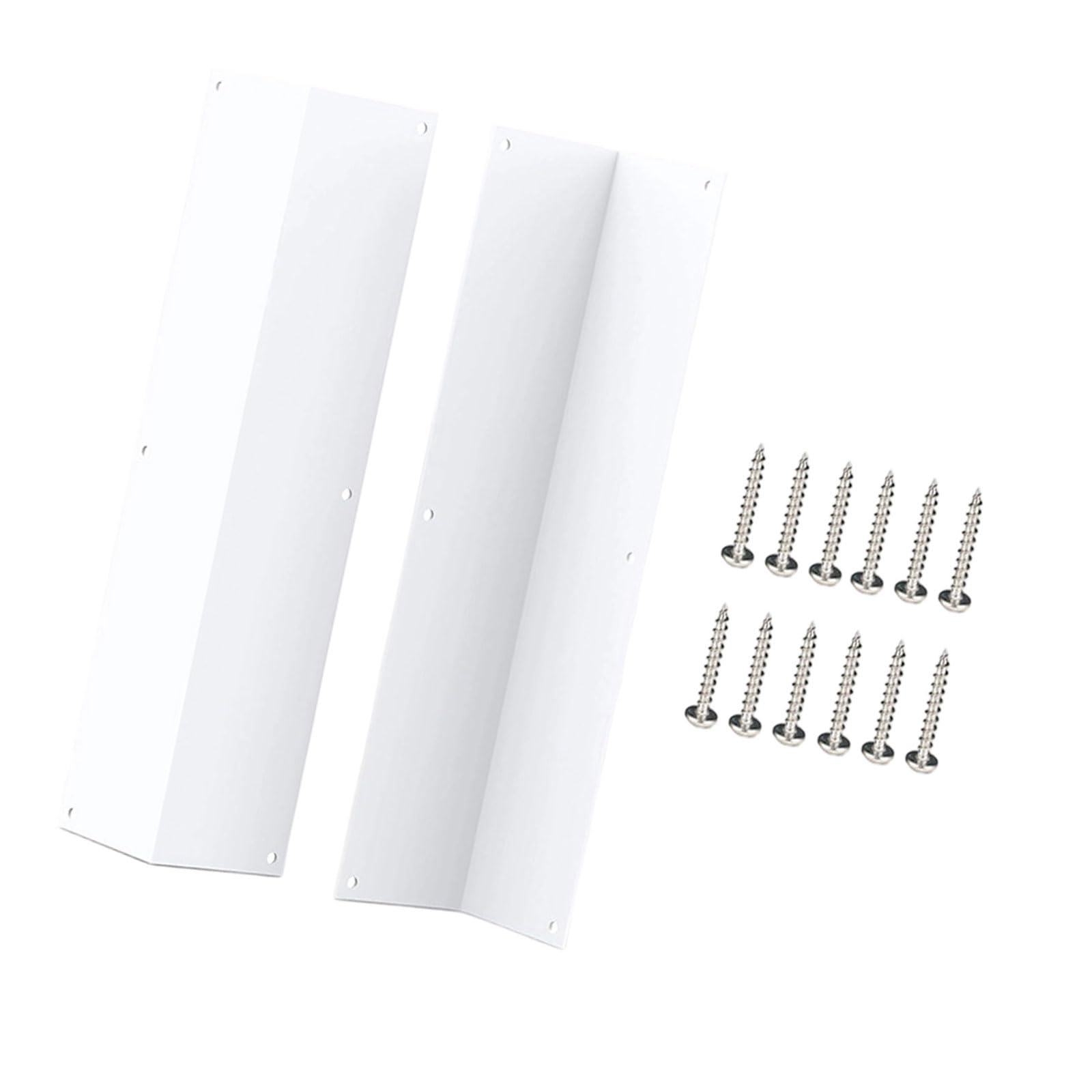 Elnwnnkc White Aluminum 2Pcs Heavy Duty Metal Corner Guards Outdoor Corners Protectors Replacement Trim For Vinyls Siding Enduring Metal Trim