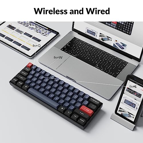 Image of Keychron K12 Pro Custom Wireless /Wired Mechanical Keyboard QMK /VIA Programmable Macro with Hot-Swappable Keychron K Pro Brown Switch 60% Compact Layout RGB Backlit Compatible with Mac Windows Linux