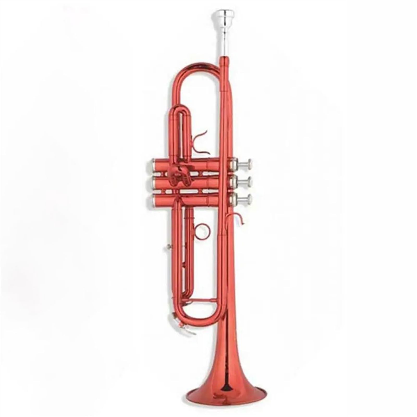 Standard Trompeten Rot Schwarz Trompete Standard Bb Bunte Trompete Set Für Anfänger Edelstahl Musical Instrument Trompete(Red)