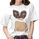  famesale T-Shirt Femme été Tops imprimés 3D Big Breast Harajuku Funny Mode Décontracté Oversized T-Shirts