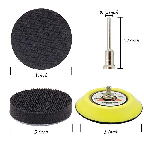 image for 180 PCS 3 Inch Sandpaper, GOH DODD Wet Dry Sander Sheets with Backing 