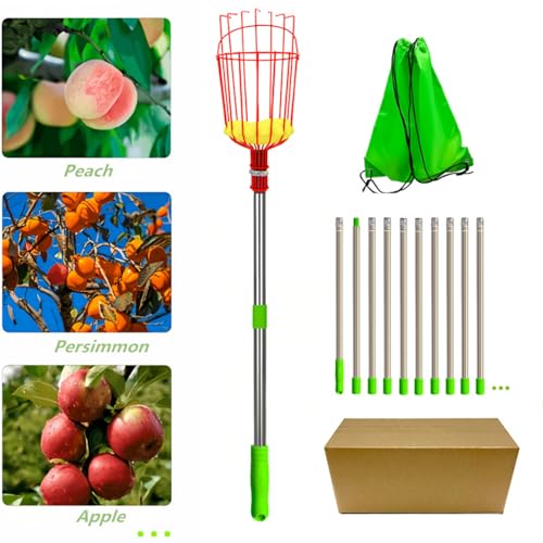 Recolector de frutas portátil contra caídas para cosechar sin escalera 8