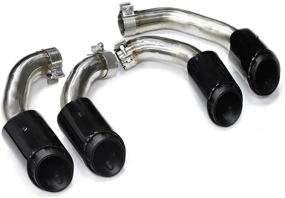 Spare Parts Exhust Tip For Porsche Cayenne S 2.9T 2018-2024 Design Quad Tailpipe Muffler Tip Stainless Steel Nozzle(1 valve model)