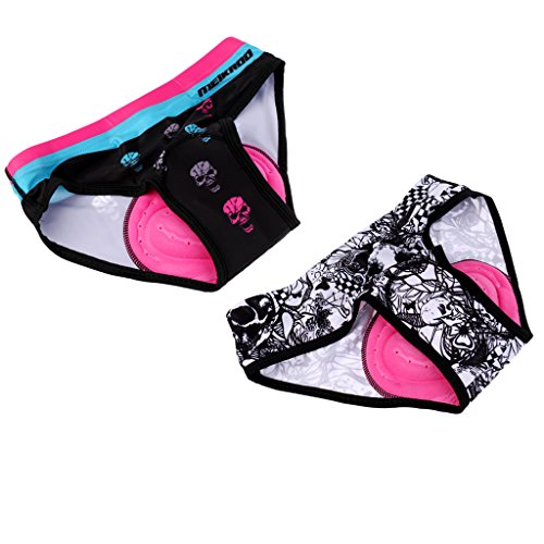 gazechimp 2pcs Mulheres Moda Underwear Gel Acolchoado Bicicleta Equitação Shorts Calças Briefs