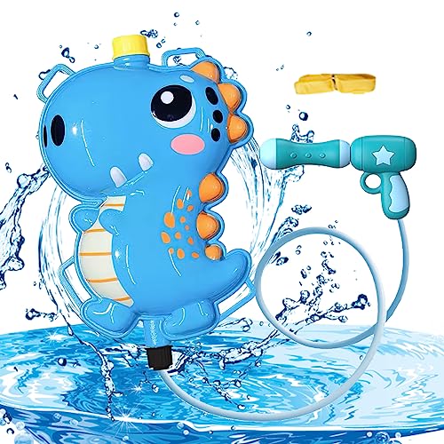 Mochila Pistola De Agua De Dinosaurio Para Niños – Capacidad De 2000 Ml, Larga Distancia De 8 M, Ideal Para Juegos De Verano En Playa Y Piscina