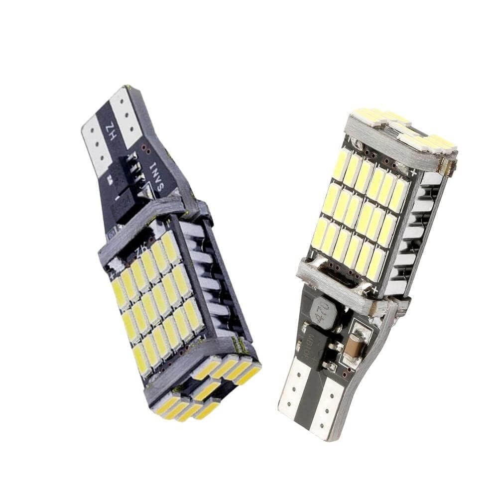 2 Lampade Led Retromarcia Per Smart 453 | T15 W16W CANBUS 6000K 45 LED 1000 Lumen