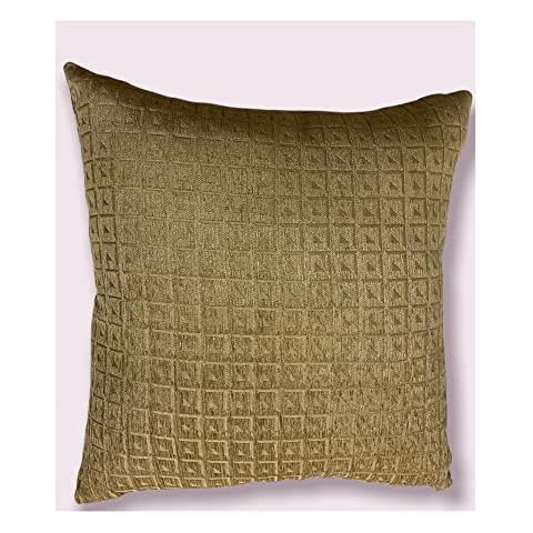 R&G Gold Squares Filled Cushion Covers Cover