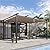 Outsunny 10' x 13' Aluminum Patio Pergola with Retractable Pergola Canopy, Backyard Shade Shelter for Porch, Outdoor Party, Garden, Grill Gazebo, Brown