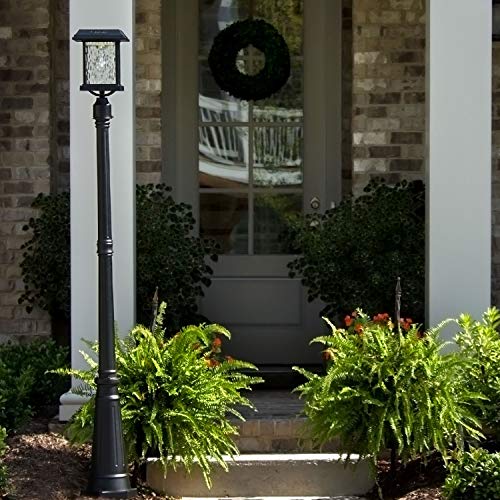 GAMA SONIC Aspen Solar Post Light, Outdoor Solar Powered LED Light, 3