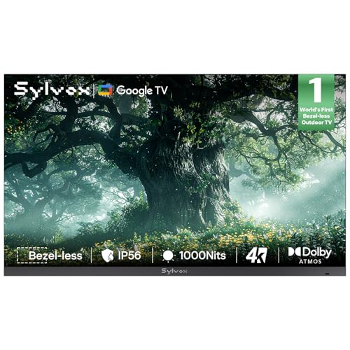 SYLVOX 65' TV da Esterno - Frameless 4K UHD 1000Nits per Aperto,...