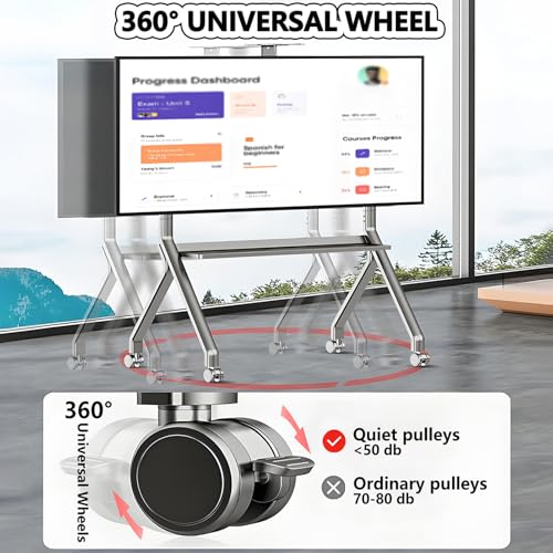 Soporte móvil para pizarra interactiva vertical con ruedas miniatura 3