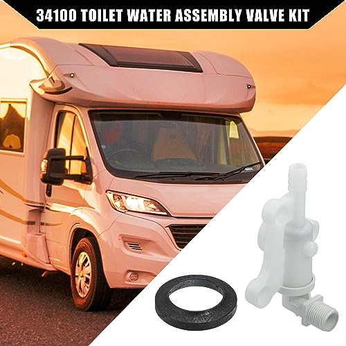 Image of 34100 RV Toilet Water Valve Kit for Thetford Aqua-Magic V High and Low Model Toilets /Leak-Resistant RV Toilet Water Assembly Valve Kit / 1Set
