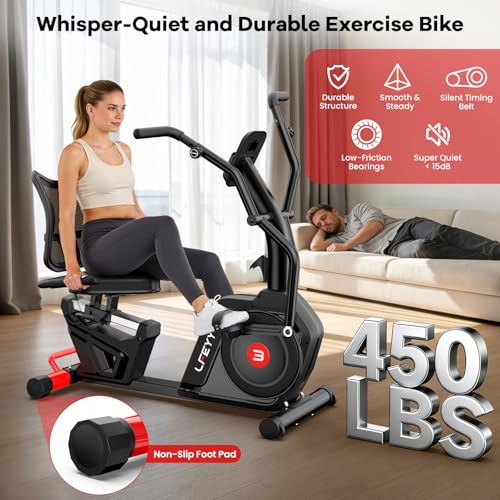 Recumbent Bike with High Back Support